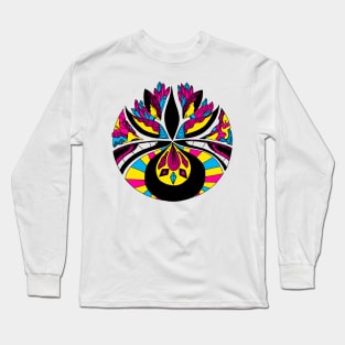 CMYK Abstract Motif Long Sleeve T-Shirt